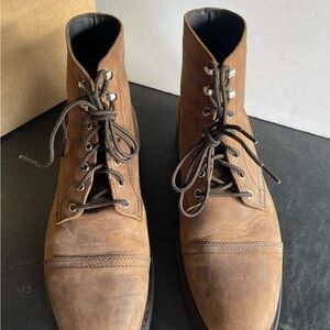 Thursday Boot The Vanguard Mens 12.5 Boots Brown Made In USA Leather Distressed